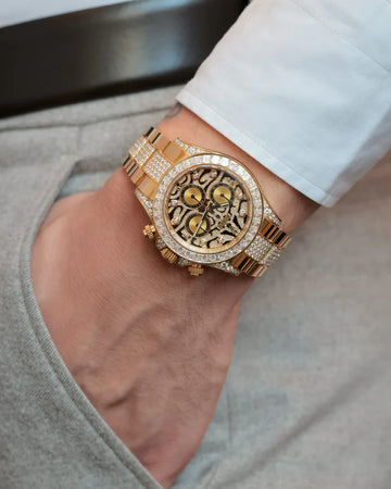 RLX Eye_Of_The_Tiger Golden Chain Bracelet Premium Quality Luxurystuffs.in