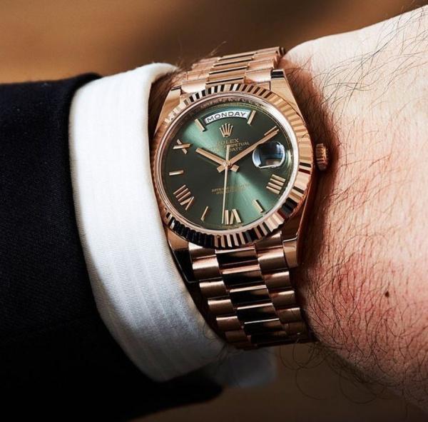 Role_x Oyster Perpetual Day Date 40 Battery Copper-Green