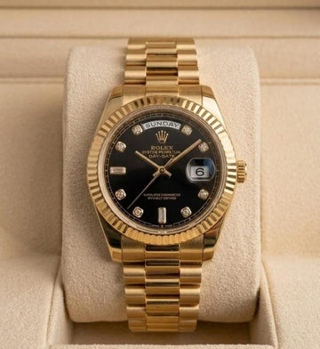 Role_x Oyster Perpetual Day Date Diamond Gold-Black 40 Battery