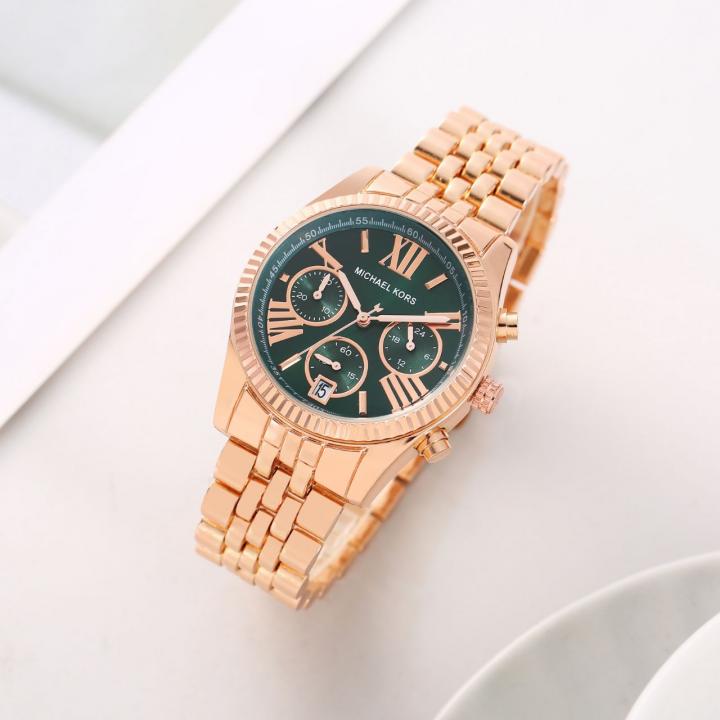 Michael_Kors Lexington Chronograph Copper-Green