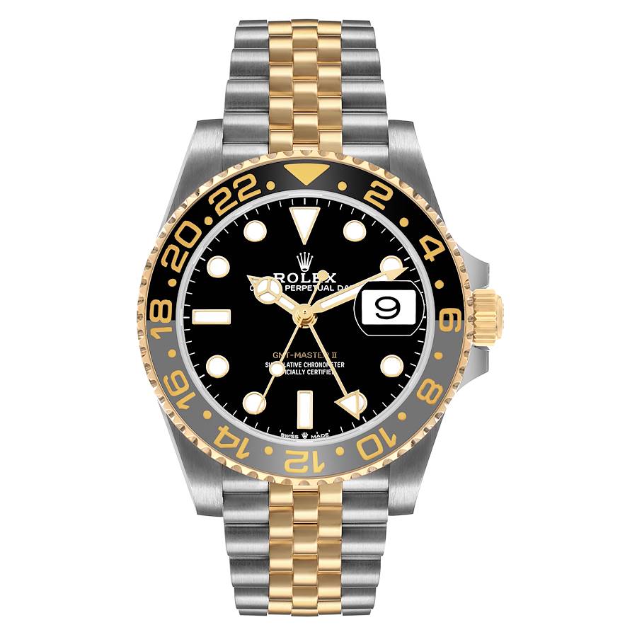 Role_x GMT Master II Zombie Black Grey Steel Yellow Gold Watch Two-tone Luxury Edition Premium Quality Luxurystuffs.in