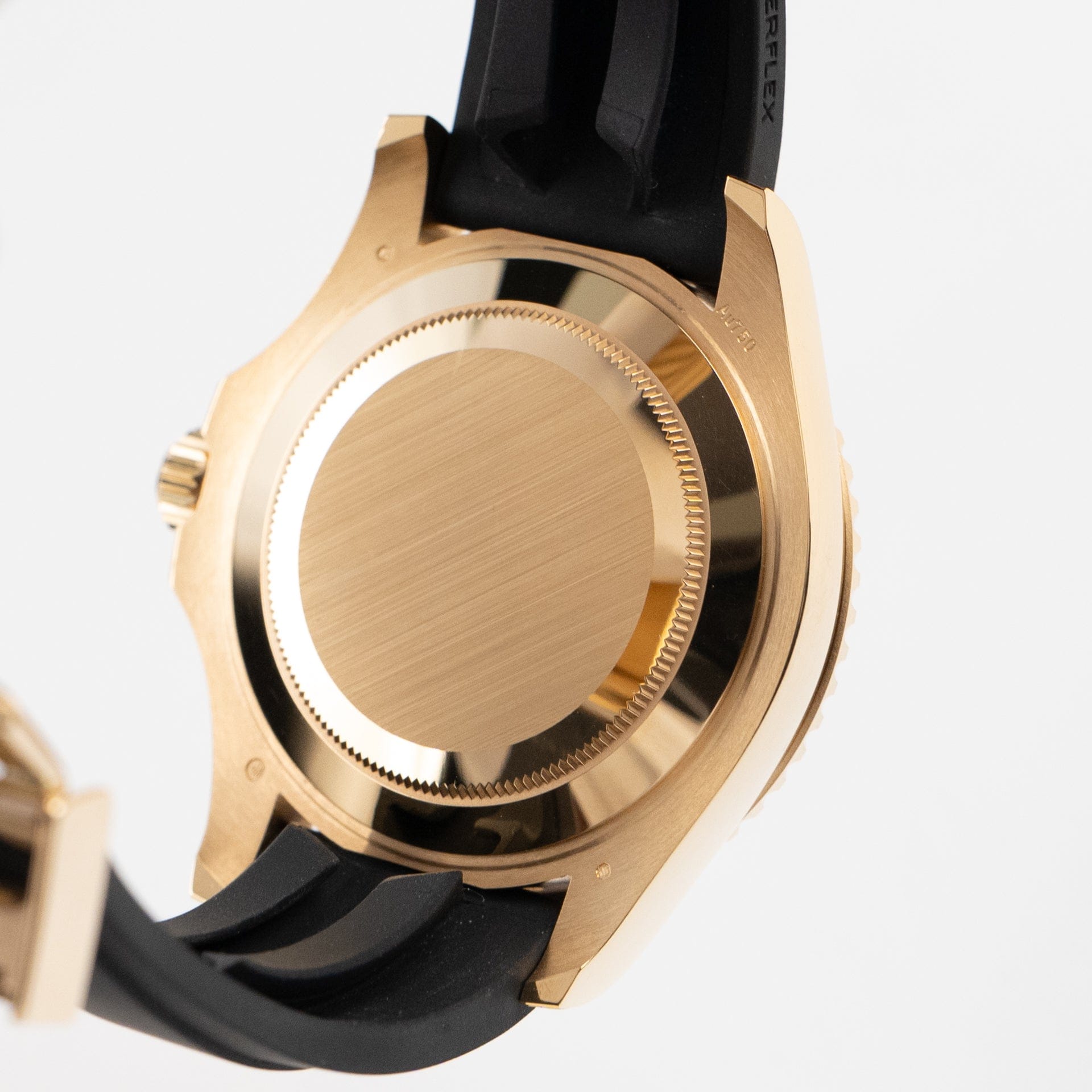 Role_x Yatch Master Yellow Gold Oysterflex Black Mint Mens Watch Luxury Edition Premium Quality Luxurystuffs.in