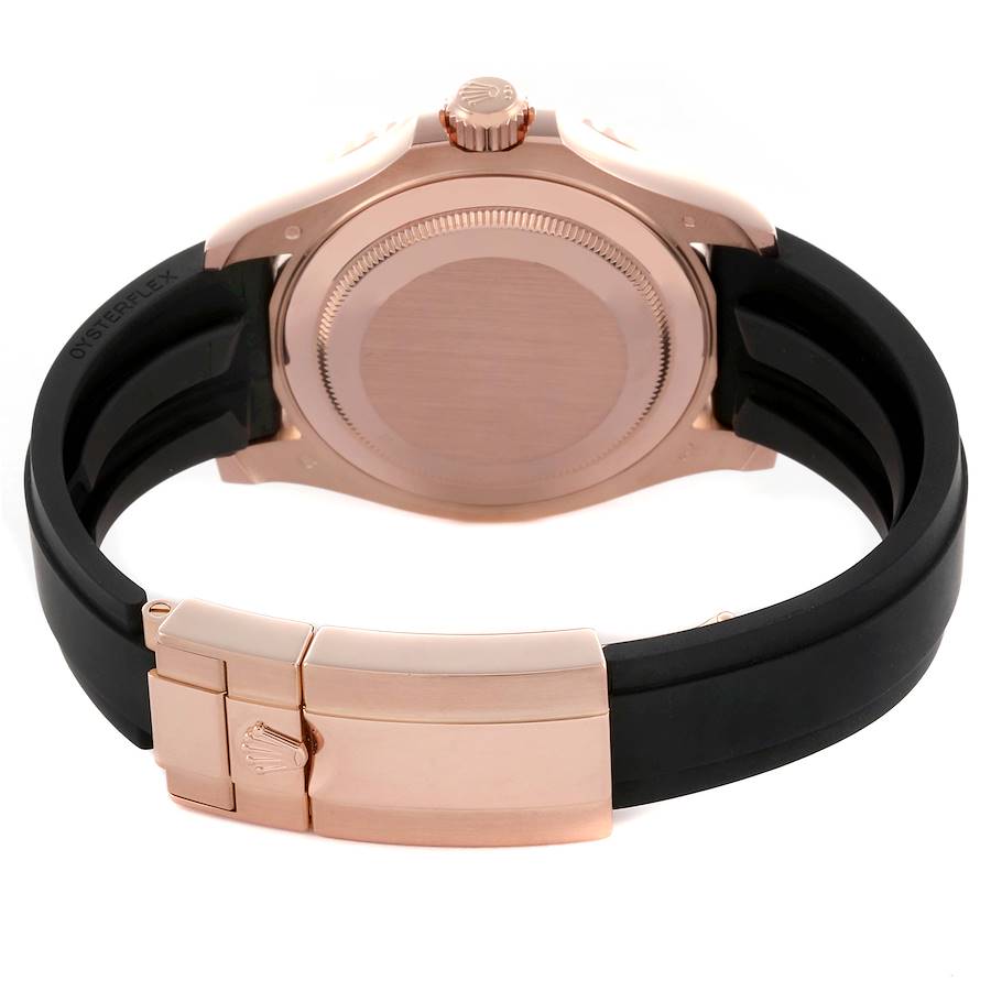 Role_x Yatch Master Rose Gold Oysterflex Black Mint Mens Watch Luxury Edition Premium Quality Luxurystuffs.in